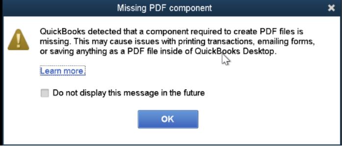 learn to fix quickbooks missing pdf component