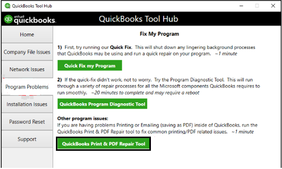 run qb print & pdf repair tool
