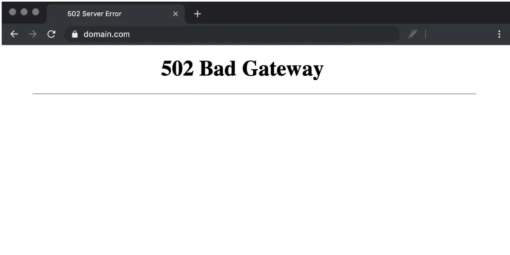 502 error and causes