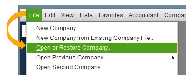open or restore company