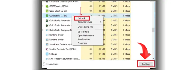 close quickbooks remote connection