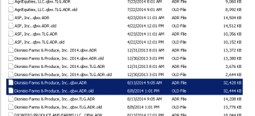 QuickBooks Auto Data Recovery folder with QBW.adr file