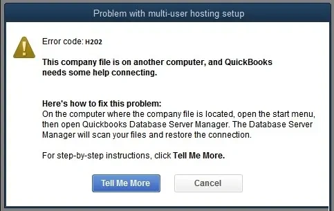 QuickBooks error H202 troubleshooting guide