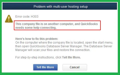 QuickBooks error H303 troubleshooting guide